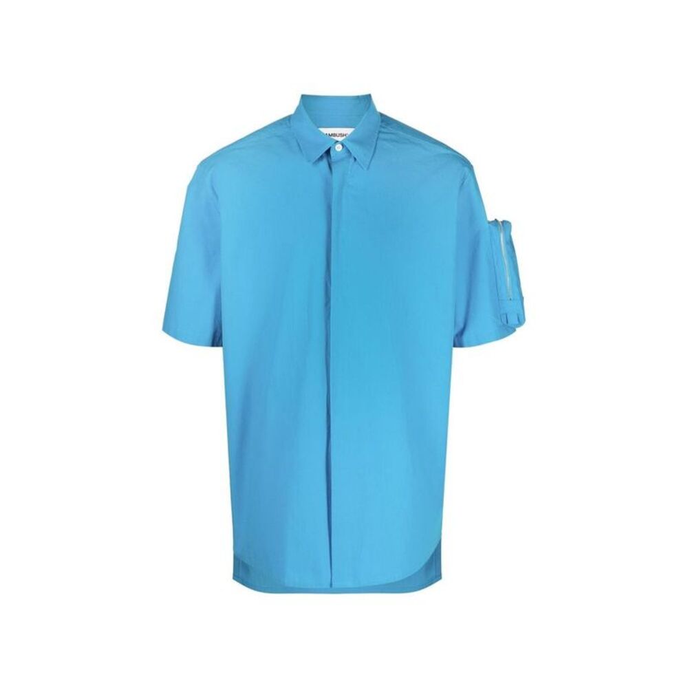 Ambush Blue Cotton Shortsleeve Men's Shirt